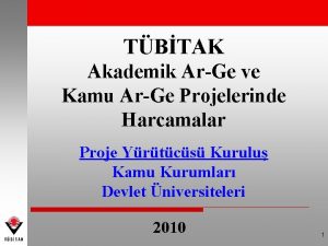 TBTAK Akademik ArGe ve Kamu ArGe Projelerinde Harcamalar