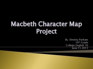 Character map for macbeth