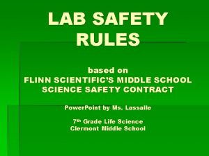 Lab safety rules flinn
