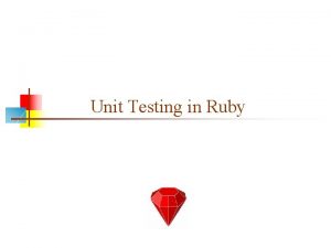 Ruby unit testing