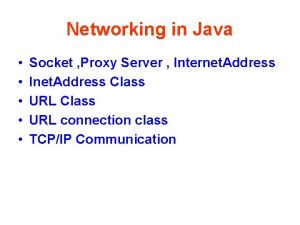 Java socket proxy
