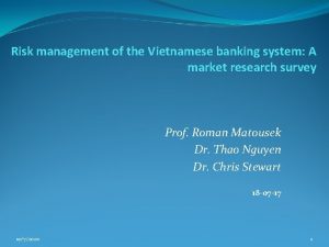 Risk management of the Vietnamese banking system A