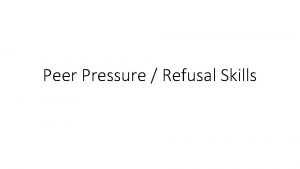 Refusal skills definition health