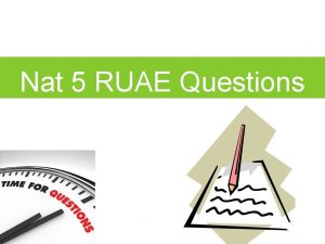 Higher ruae question types