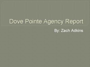 Dove Pointe Agency Report By Zach Adkins Mission
