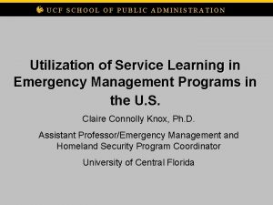 Emergency management ucf