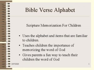 Bible Verse Alphabet Scripture Memorization For Children Uses