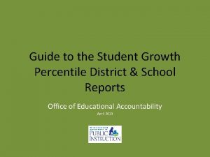 What is student growth percentile