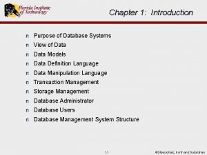 Purpose of database system