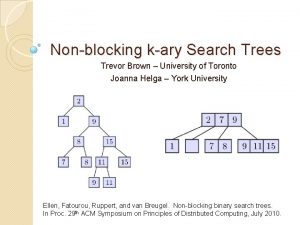 Nonblocking kary Search Trees Trevor Brown University of
