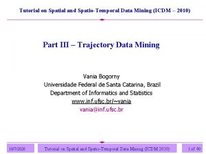 Spatiotemporal data mining