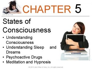 CHAPTER States of Consciousness Understanding Sleep and Dreams