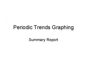 Graphing periodic trends