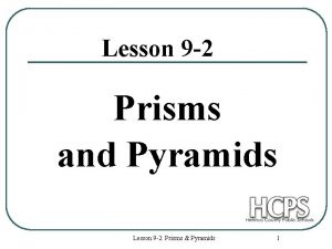 Lesson 9 volume of prisms