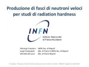 Produzione di fasci di neutroni veloci per studi