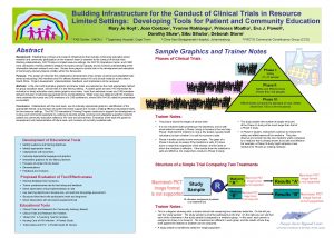 Building Infrastructure for the Conduct of Clinical Trials
