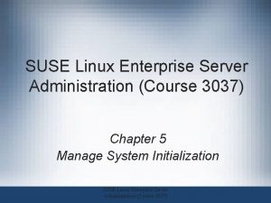 Suse linux administration