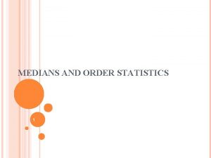 Median of order statistics