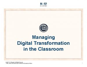 Digital transformation for k-12