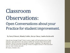 Comments and suggestions for teachers observation
