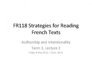 French texts for reading