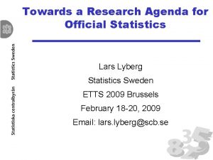 Lars lyberg statistics sweden