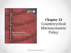 Chapter 13 Countercyclical Macroeconomic Policy 2015 Pearson Education