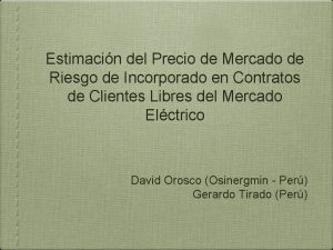 Estimacin del Precio de Mercado de Riesgo de