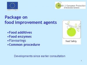 Food improvement agents package Food improvement agents package