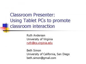 Classroom presenter