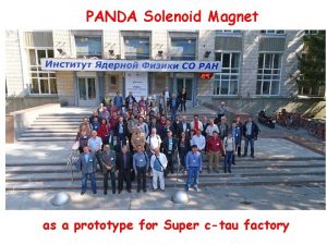 PANDA Solenoid Magnet as a prototype for Super