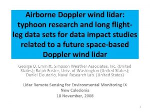 Airborne Doppler wind lidar typhoon research and long