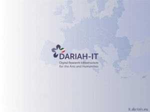 it dariah eu A matter of sustainability select