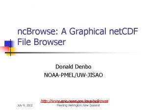 nc Browse A Graphical net CDF File Browser