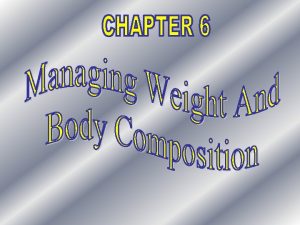 Maintaining a healthy body composition and body image quiz