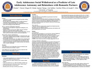 Early Adolescence Social Withdrawal as a Predictor of