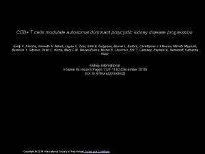 CD 8 T cells modulate autosomal dominant polycystic