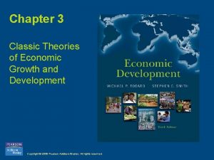 Chapter 3 Classic Theories of Economic Growth and