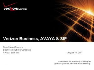 Verizon business solutions consultant