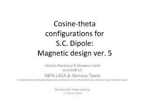 Cosinetheta configurations for S C Dipole Magnetic design