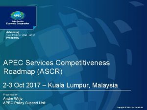 Apec services competitiveness roadmap