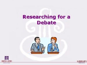 Conclusion on debate