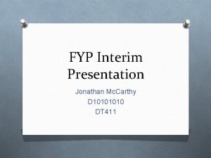 Fyp interim report