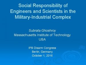 Social responsibility of engineers
