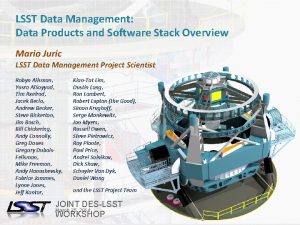 LSST Data Management Data Products and Software Stack