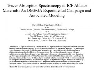 Spectroscopy Spectroscopy