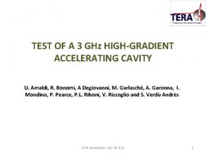 TEST OF A 3 GHz HIGHGRADIENT ACCELERATING CAVITY