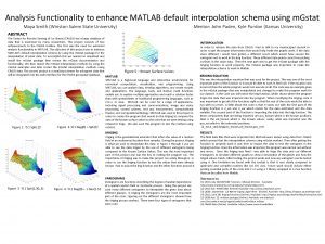 Analysis Functionality to enhance MATLAB default interpolation schema