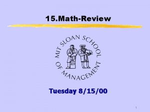 15 MathReview Tuesday 81500 1 Convexity and Concavity