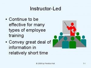InstructorLed Continue to be effective for many types